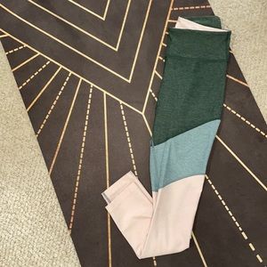 Outdoor voices pink and green leggings